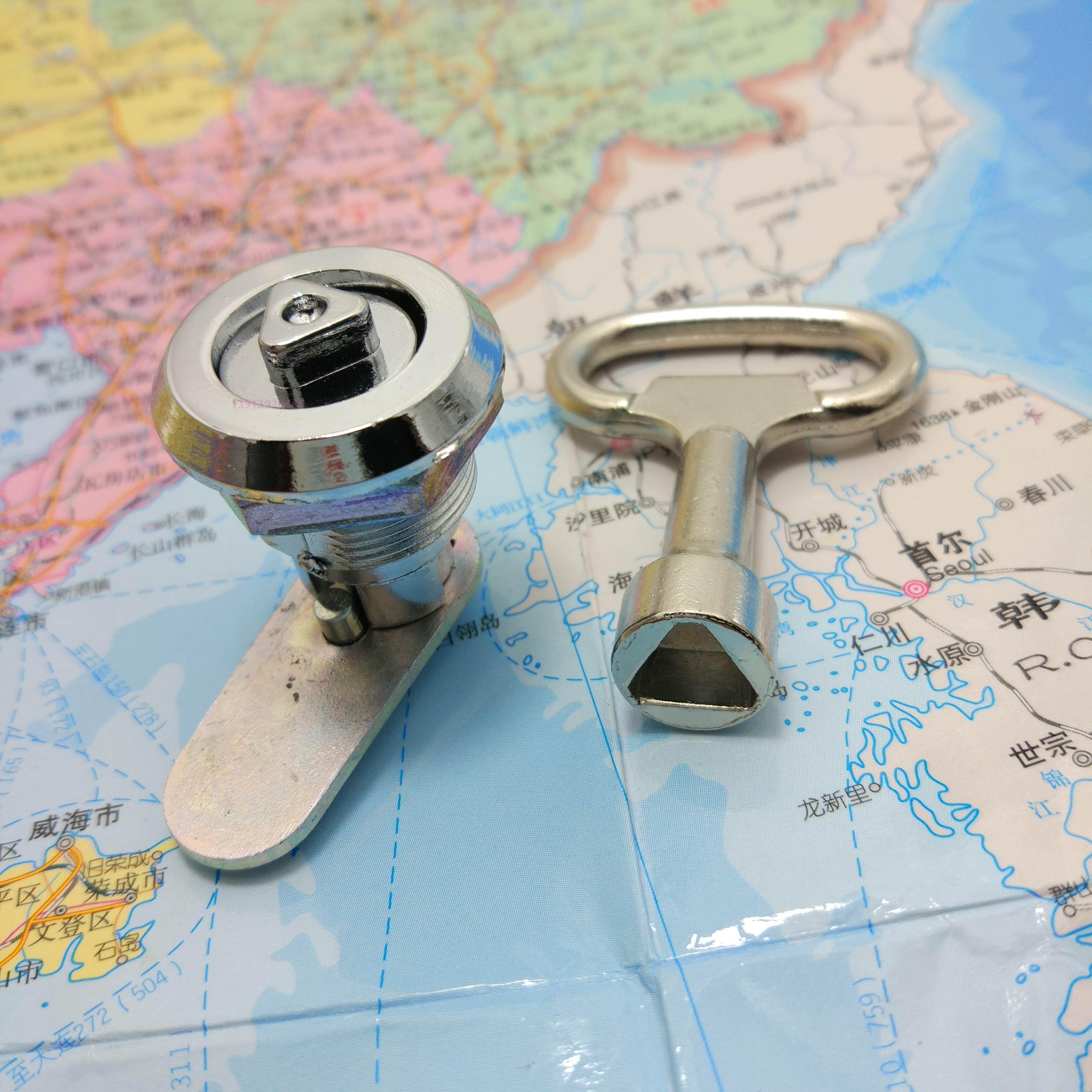 Small triangle press turn tongue lock MS761 chassis cabinet distribution box round lock elastic positioning lock