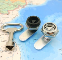 Small triangle turn tongue lock MS706 distribution box door lock MS705 small inner triangle lock black cabinet lock with key