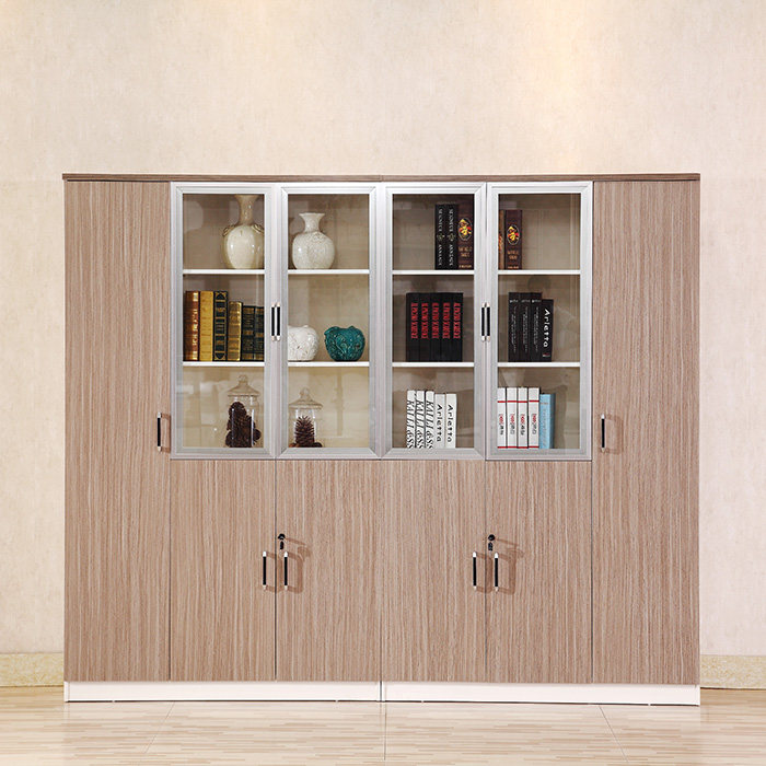 Simply modern staff bookcase 3 door 6 door with lock file cabinet combination archives information collection cabinet office furniture