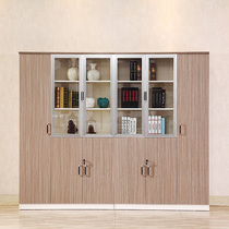 Simple modern staff bookcase 3 doors 6 doors with lock filing cabinet combination filing cabinet data locker office furniture