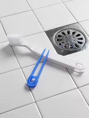Japanese floor drain brush bathroom cleaning brush cosmetic room brush sewn tile gap brush with tweezers tool