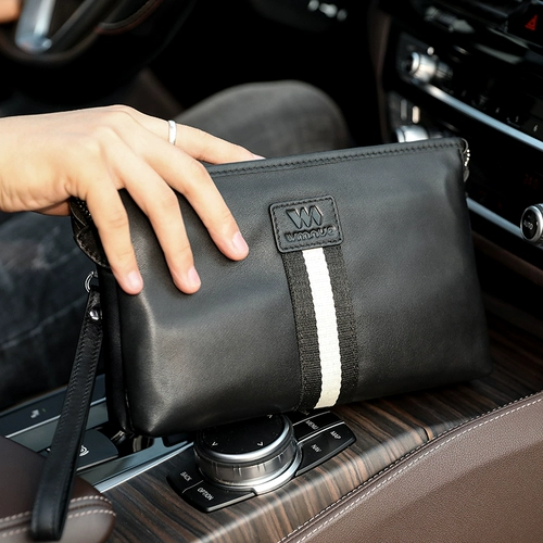 Сумка с петлей на руку, кожаная вместительная и большая маленькая сумка клатч для отдыха, новая коллекция, из натуральной кожи