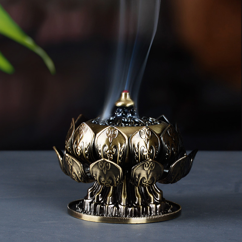 Pure copper incense stove Home Indoor Incense Stove Sandalwood Cilantro Pan Incense Stove Purifies Air Imitation Ancient For Buddhare Lavender Pendulum Pieces