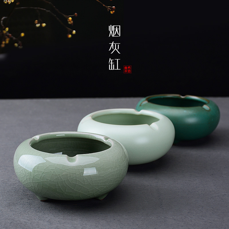Ashtray Nordic ceramic creative home decoration Multi-functional living room desk Coffee table Windproof ashtray