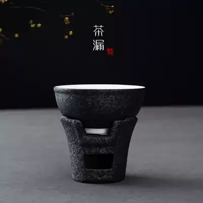 Black pottery tea leakage tea filter Ceramic creative rust glaze Tea filter Kung Fu tea funnel Tea sea tea ceremony accessories