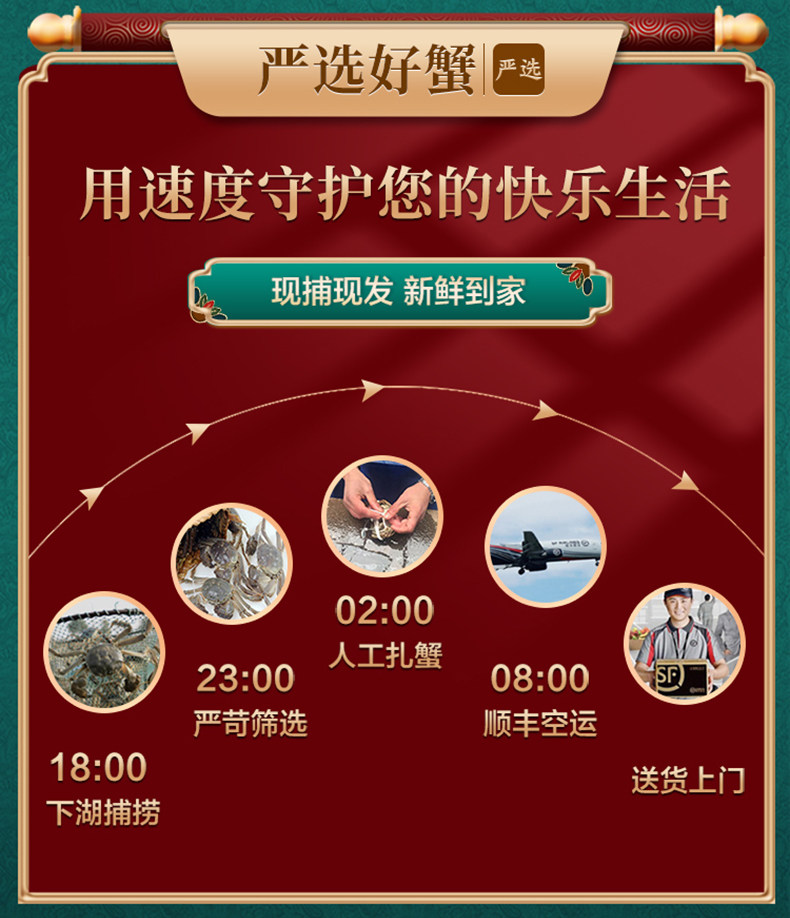 现货 副会长单位 谷源道 大闸蟹 公3两/母2两 各4只 图12