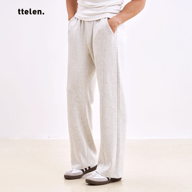 Telen Spring and Summer Soft and Delicate Tencel Casual Straight-Leg Pants, Men's Loose Breathable Fitness Pants