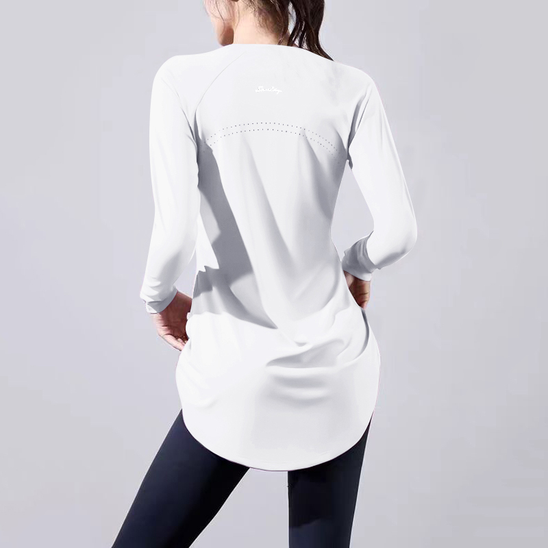 Mid-Length Yoga Clothes for Women That Cover the Buttocks and Tighten the Waist, 2026 New Style, Quick-Drying Tops, Large Size Fitness Sports T-Shirts for Women