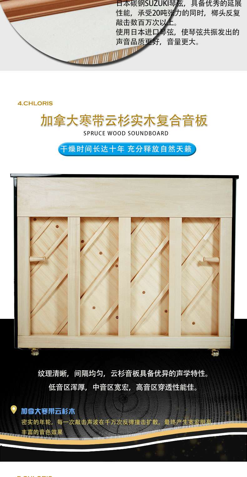 Cloriris cloriris upright piano new dành cho người lớn nhà chuyên nghiệp C123 Đức phụ kiện nhập khẩu yamaha clp 745