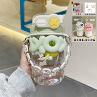 Зеленый чехол, прозрачный браслет, наклейка, 680 мл, 3D