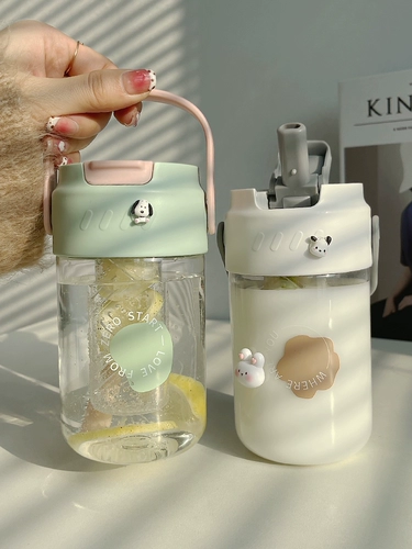 Высококачественный портативный летний пластиковый стакан со стаканом, коллекция 2023, защита при падении