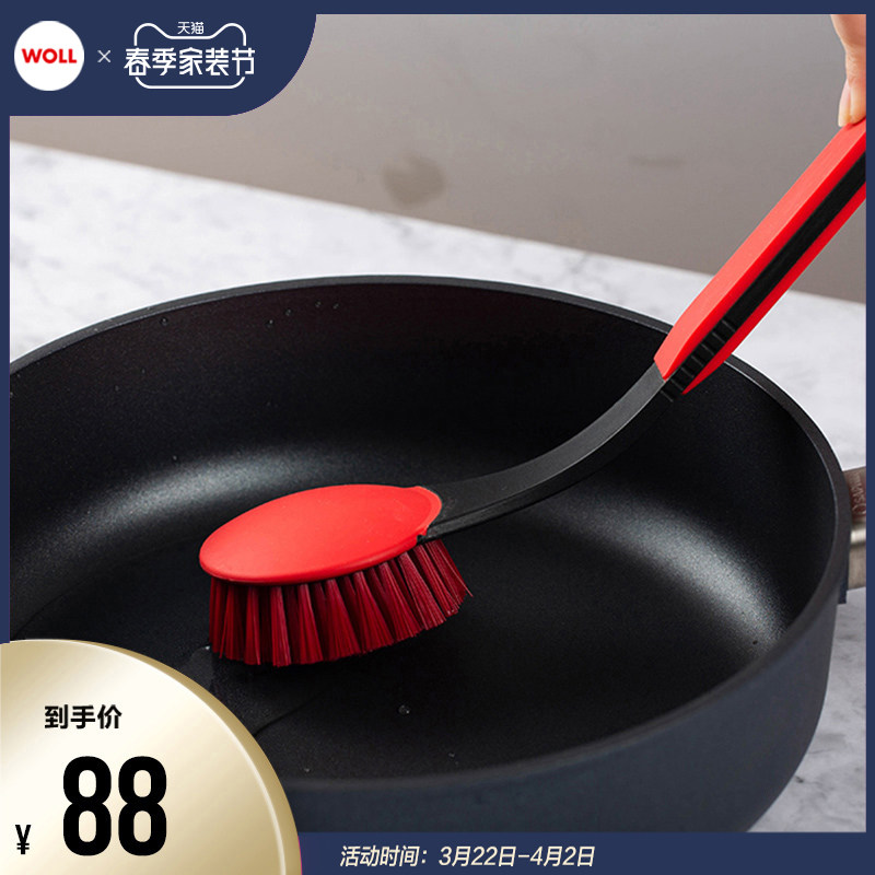 WOLL NOT STICK TO PAN SPECIAL SILICONE PAN BRUSH LONG HANDLE BRUSHED DISHWASHING BRUSH DECONTAMINATION HOME KITCHEN CLEAN BRUSH PROTECTIVE PAN