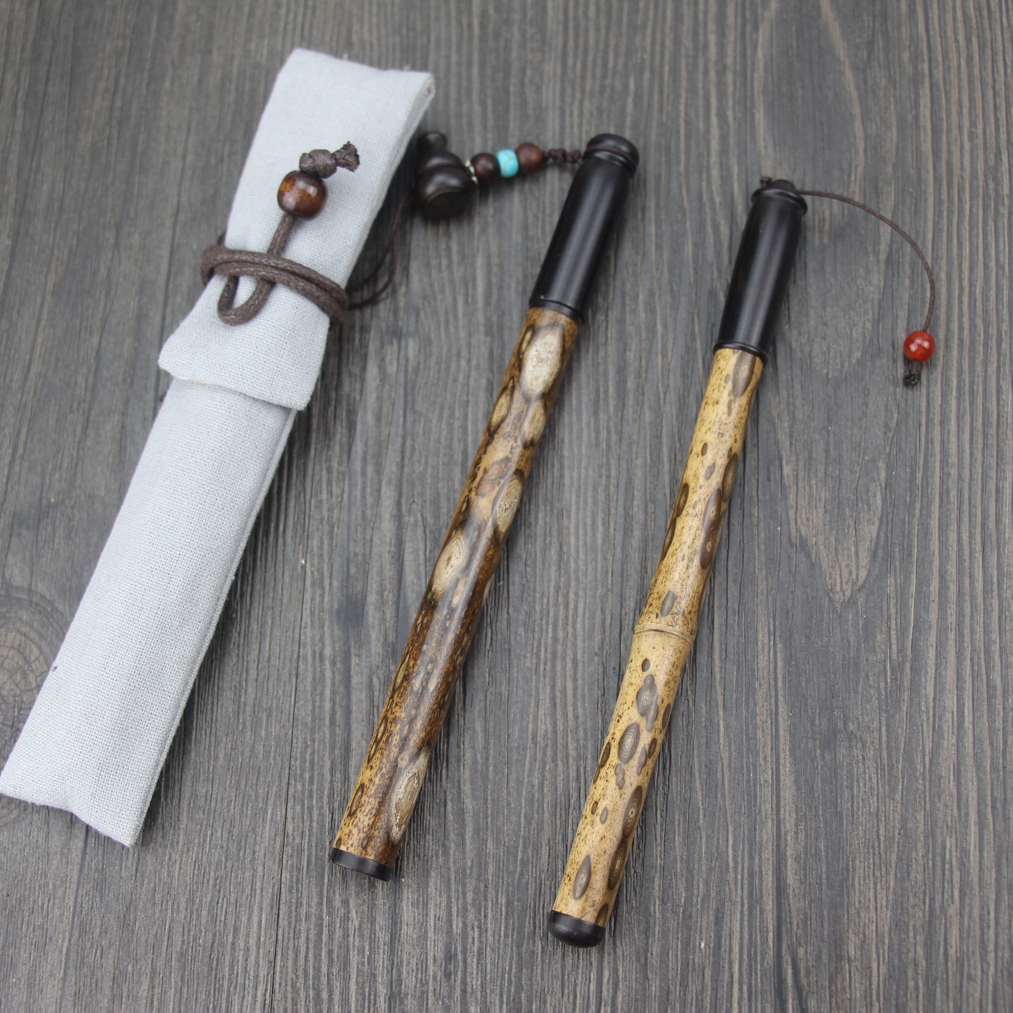 Yilianju Creative Meilu Bamboo Ebony Wood Signature Pen Bamboo Wenwan Pen Student Writing Gel Pen Customization