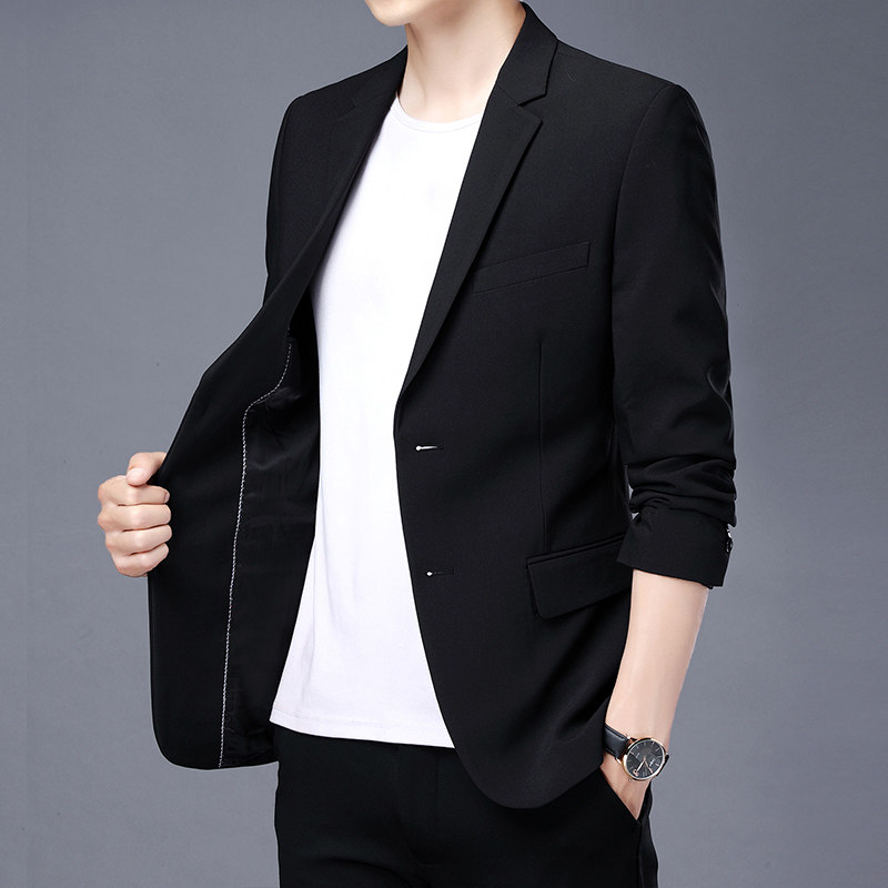 Summer casual small suit Men slim coat Black men business top New suit wild men's clothes