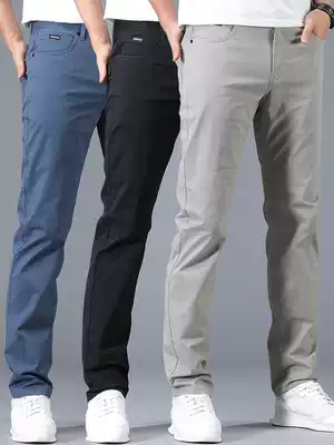 Men's summer casual pants Men's straight slim pants Cotton men's pants Business thin casual pants 2021 new