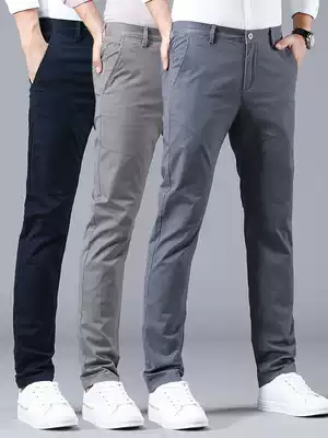 Summer men's straight casual pants men's thin men's pants autumn slim business casual trousers cotton new pants