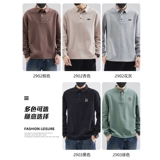 Футболка polo, мужской осенний демисезонный трендовый лонгслив для отдыха, в американском стиле