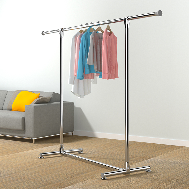 Stainless Steel Clotheson Ground Single Lever Type Plus Coarse Sturdy Interior Balcony Simple Home Hanging Clothes Sunning Flex
