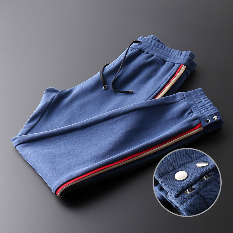 Spring heavy recommendation ~ high end side striped men pants three barbed foot beam sweatpants men casual pants