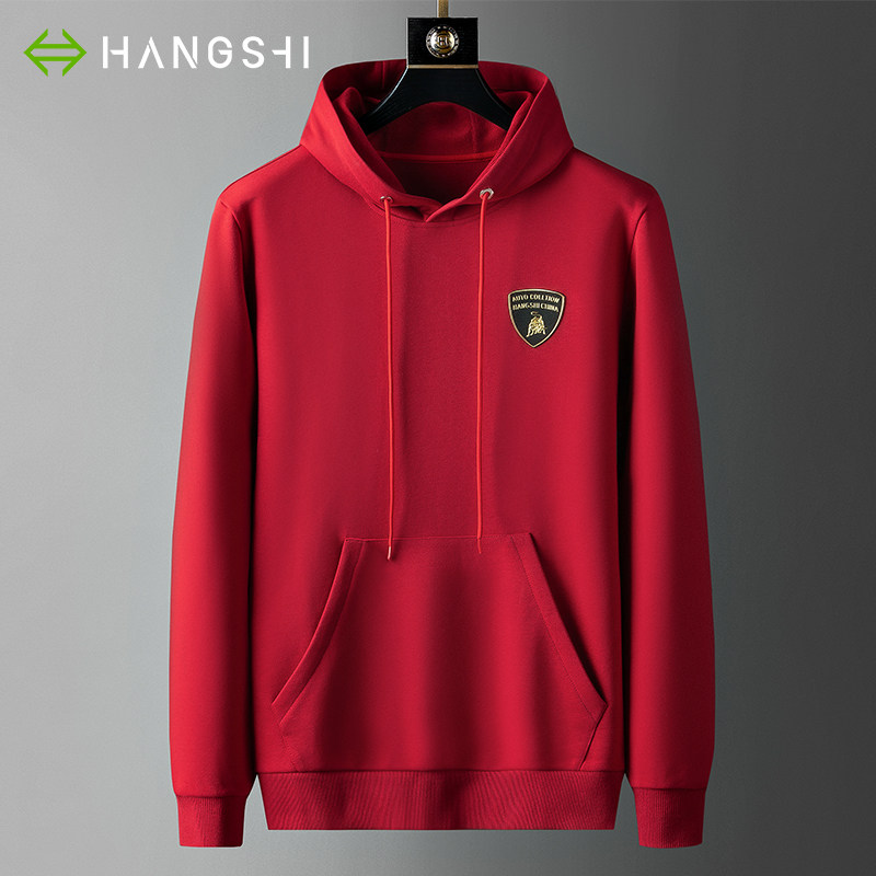 Autumn and winter selection recommendation ~ big red sweater men's hooded autumn and winter casual couple clothes natal year Taurus clothes