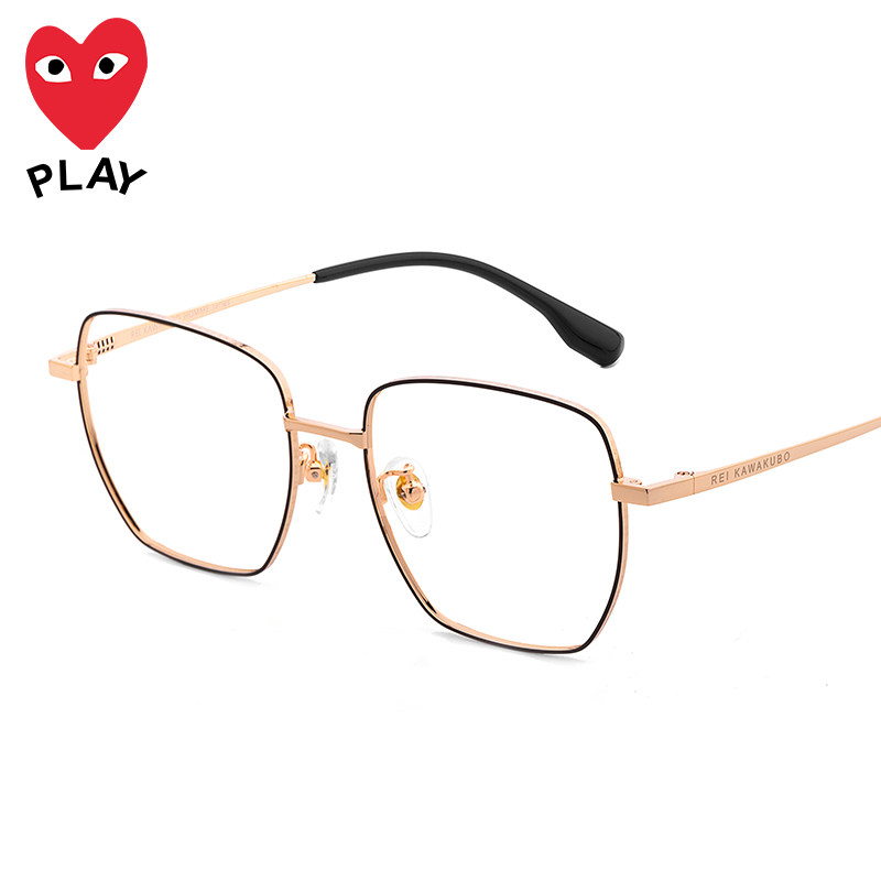 Kawasu Pau Ling Han Department Eye frame Women's large box Eye frame men can be matched with myopia lenses round face tide 6058