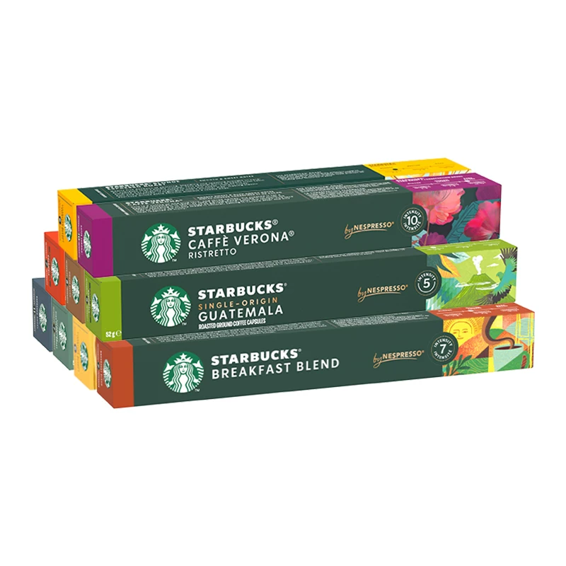 Звездное Starbucks Nespresso Nespresso капсульный кофе швейцарский импортированный черный кофе 30 капсул