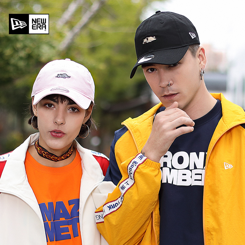 New era New Zealand Men and women Bent Eater Hat Cute Animal Kitten Puppies Pattern Casual Duck Tongue Baseball Cap