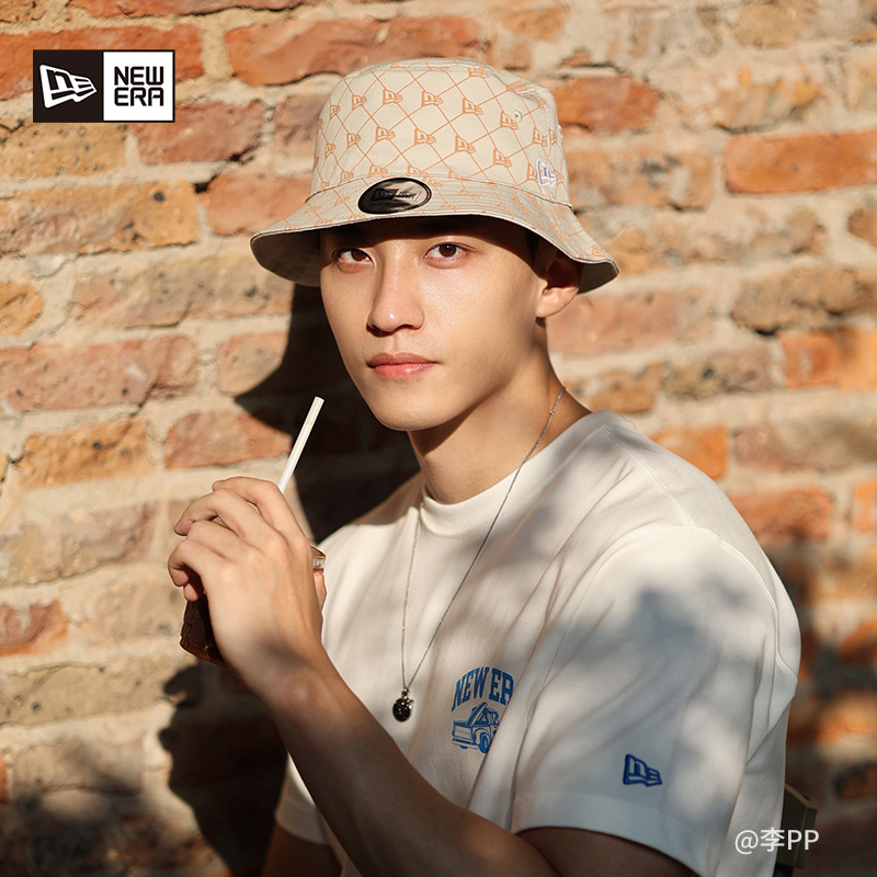 New era Newo also new Chinese New Printed Folds Fold for men and women Old flower fisherman hat lovers casual 100 lap pelts hat