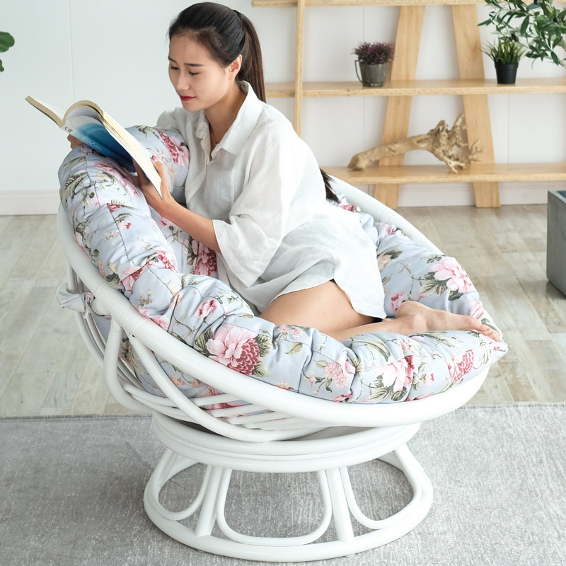 Sloth sofa Sofa Chair Can Lie Lounge Chair Single Vine Chair Radar Chair Bedroom Small Sofa Balcony Casual Chair White-Taobao