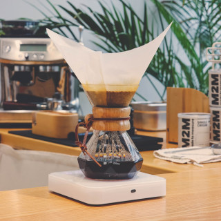 Hand-Brewed Coffee Sharing Pot, Transparent High Borosilicate Glass Diamond Coffee Pot, 400/600ml Chemex Filter Paper