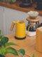 Solid wood handle, yellow hand-brewed coffee pot, stainless steel hanging ear coffee, Japanese retro V60 hand-brewed coffee pot, small