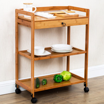 Nanzhu Kitchen Microwave Oven Shelving can move with wheels Dining Car Cart Ground Multilayer Containing Rack Vegetable Racks