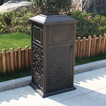 Villa courtyard outdoor garbage can outdoor household garden yard park sales department garbage bin cast aluminum high-grade