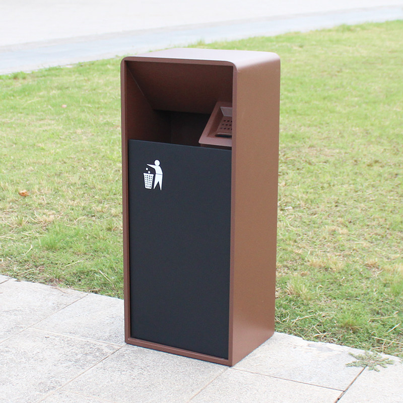 Outdoor trash can stainless steel hotel lobby ashtray with ashtray elevator exit smoke barrel shopping mall peel box