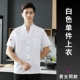 (Dong Zhaosong) v -neck Food Short -Sleeed White