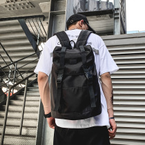 Tide Card Draw Rope Double Shoulder Bag Mens Fashion Trend Brief Casual Han Edition College Student Bag Girl Computer Travel Backpack