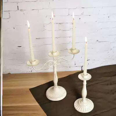 European style retro home living room resin decoration holy white decorative Candlestick simple atmospheric desktop ornaments