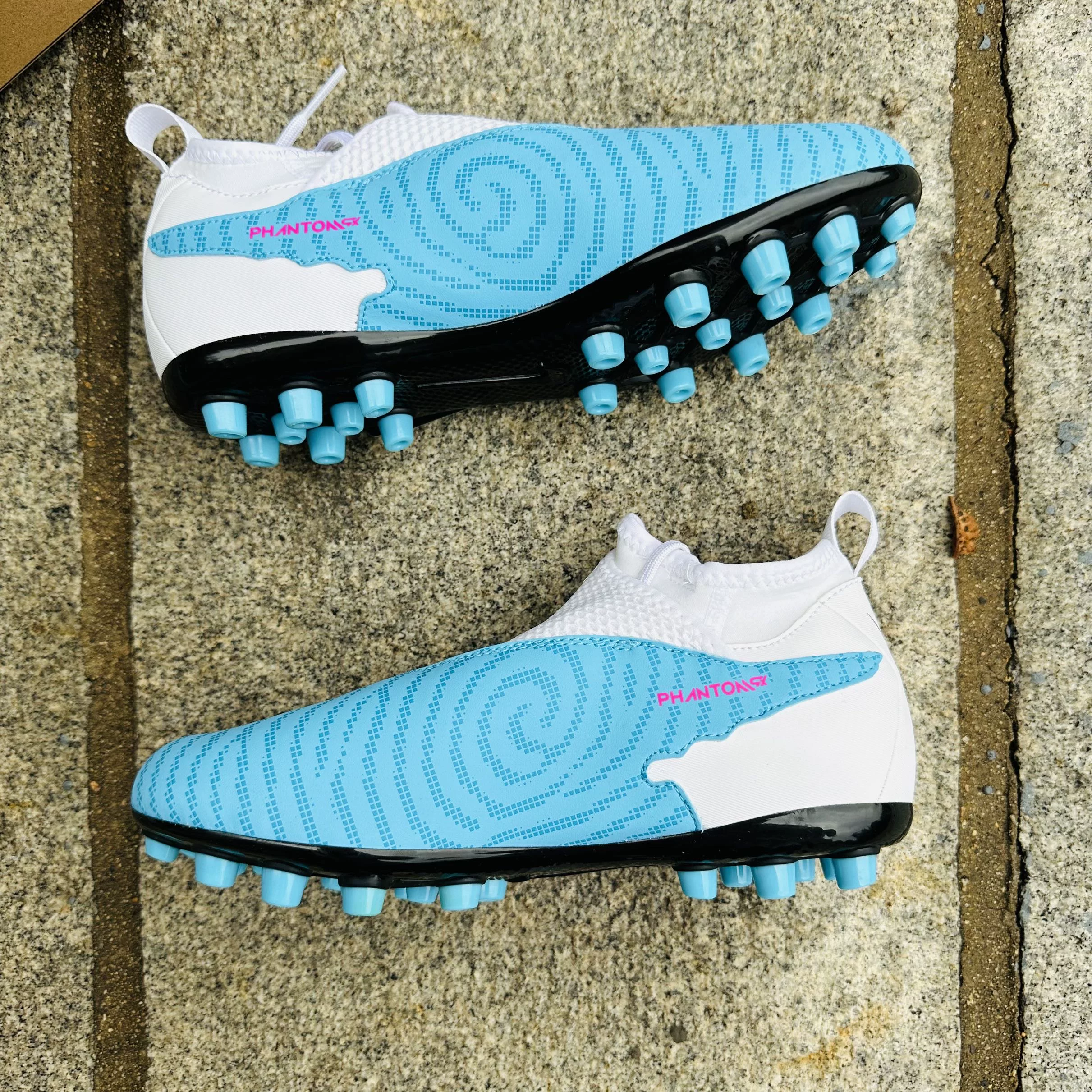 Детские и подростковые футбольные бутсы Nike PHANTOM GX большого размера Ansha AG высокие DV3069-446