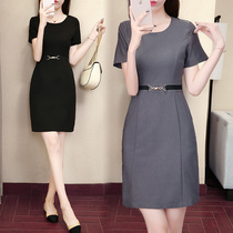 Professional Clothing Suit Woman High-end Temperament Hotel Front Office Summer Sales Department Jewelry Store Sleeve Dress OL Tooling Work Clothes