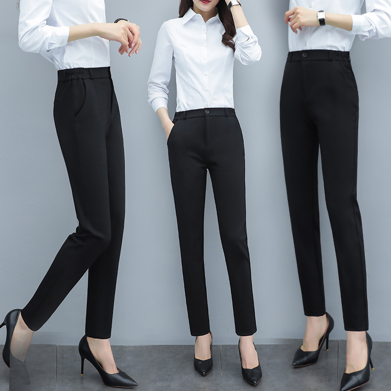 Pants Lady Pants Dress Pants Spring Autumn 2022 New Straight Silo Western Pants Summer Thin black 90% minor Western pants