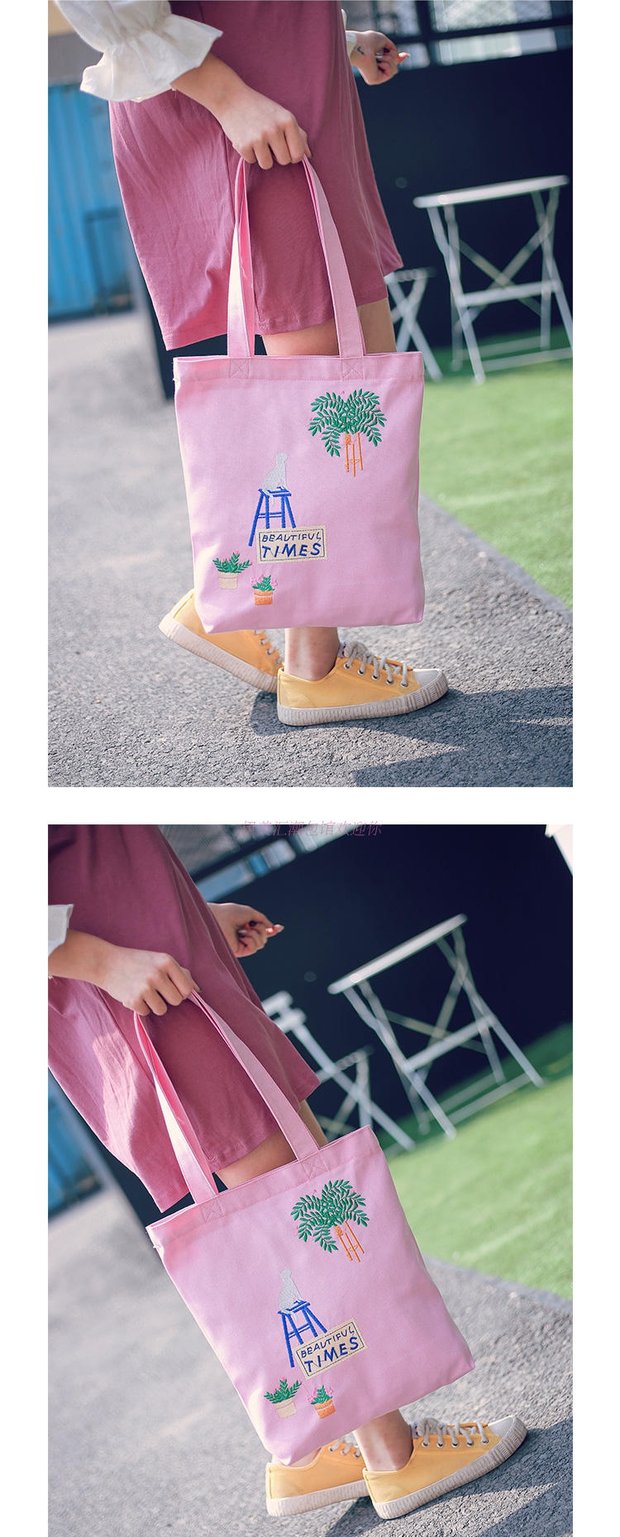 Văn học và bảo vệ môi trường hoang dã thêu túi vải túi mua sắm túi cao đẳng nữ túi tote shoulder bag túi xách du lịch