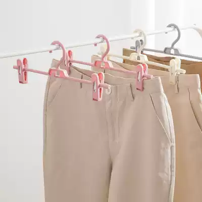 Home home multi-function folding pants rack storage pants clip Home wardrobe space-saving storage pants rack pants hang