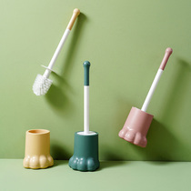 Toilet brush no dead corner washing toilet brush wall-mounted long handle Wall home toilet cleaning set artifact