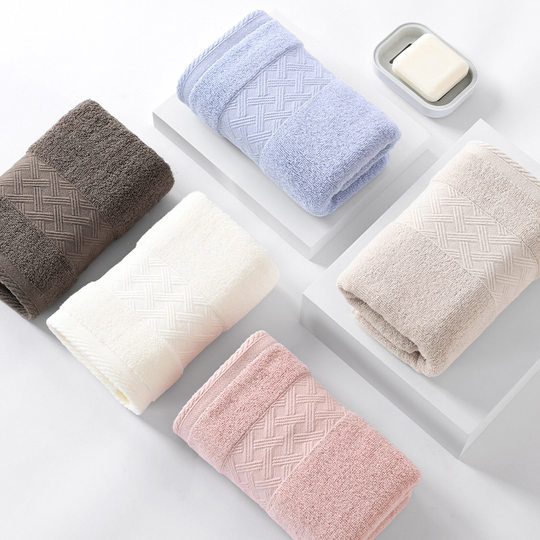 Полотенце однотонное, домашнее полотенце для лица, утолщенное, впитывающее воду