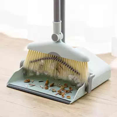 Home and household with scraping teeth pinch broom dustpan set dustpan broom combination garbage shovel Household cleaning tool