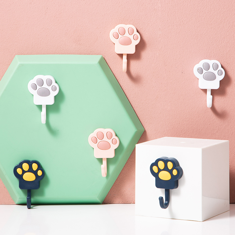 Home Cartoon hooks powerful adhesive Adhesive Hook Cartoon Cute Punching girl spoon Spoon Buttoned Hook Door Back to hang clothes hook