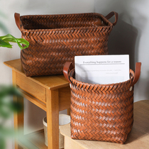 Imitation vine choreography clothes containing basket plush toy containing deity doll barrel retro handwoven dirty laundry basket basket