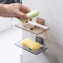 Home transparent drain soap box paste wall soap holder toilet creative plastic soap holder soap box