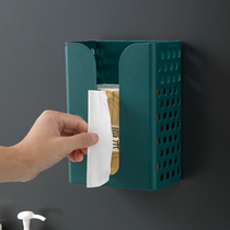 Home cabinet towel rack bathroom table bottom paste tissue box Non-punching paste hanging paper storage box
