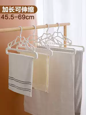 Home retractable coat single hanger extension bed linen drying rack bath towel clothes drying rack quilt hanging hanger
